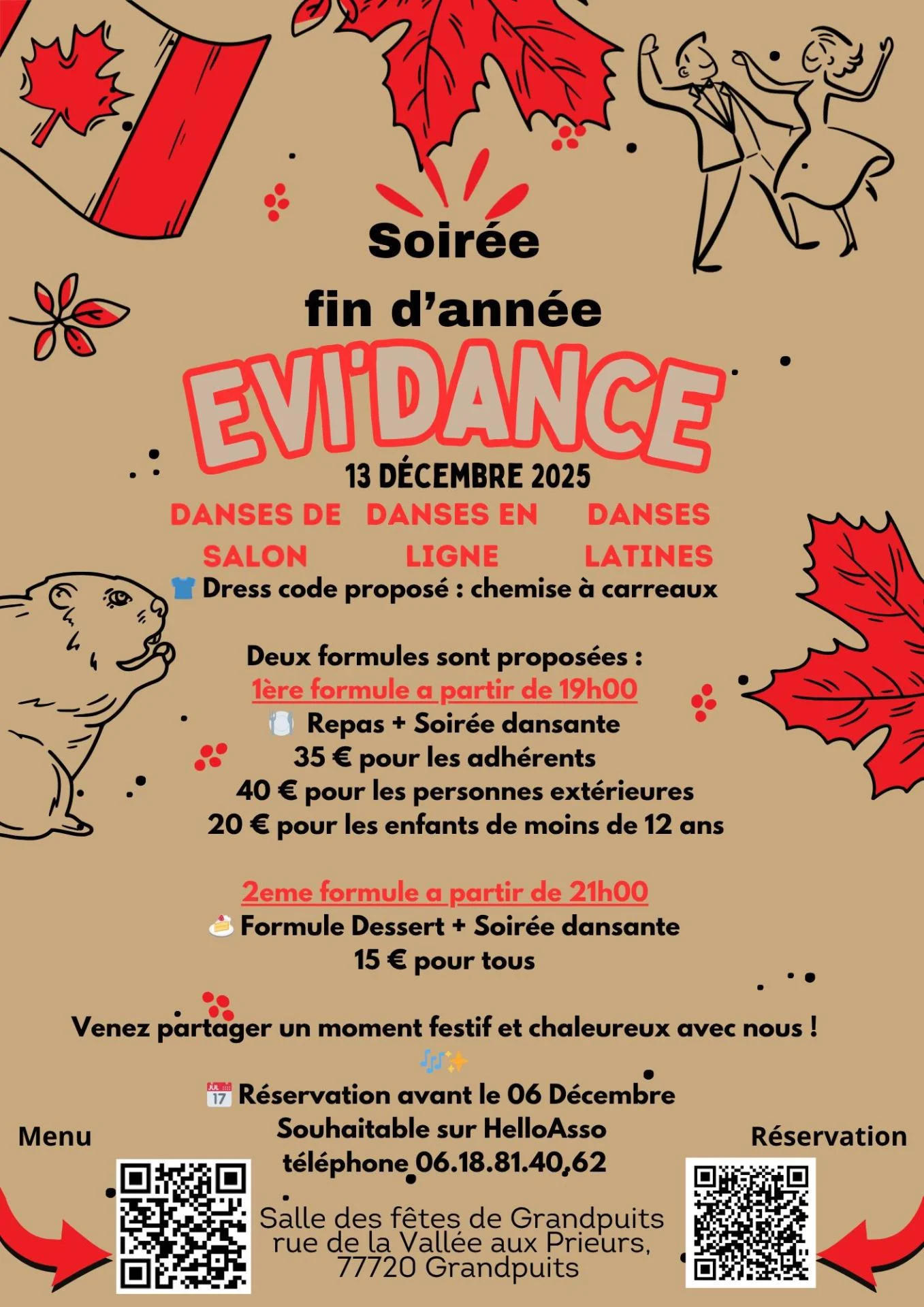 Menu soiree fin annee dec 25